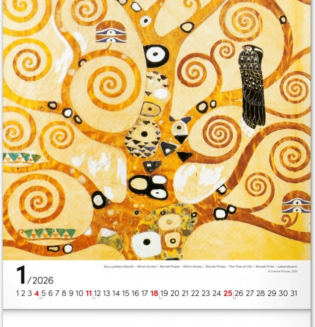 Calendrier mural Gustav Klimt 2026