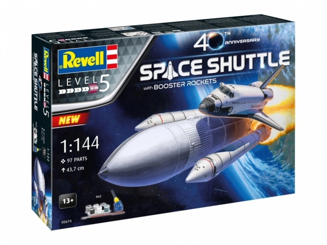 Revell model Space Shuttle met boosterraketten