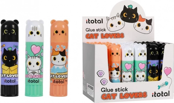 Display with 24 cat-themed adhesives