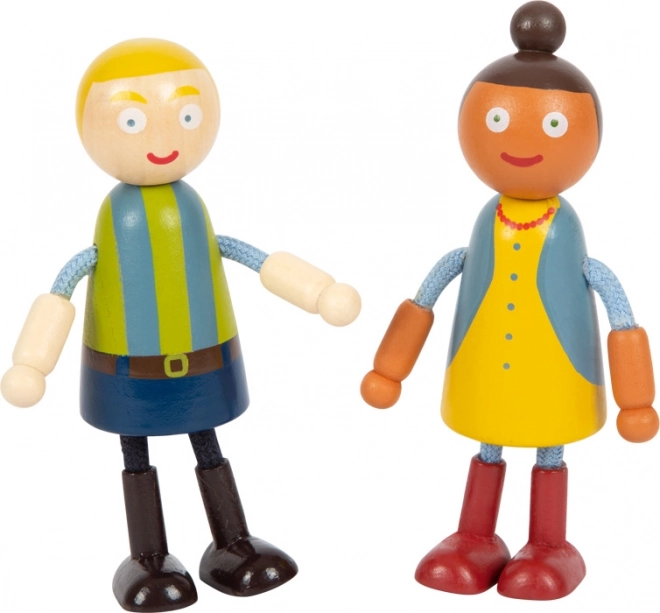 Small Foot Houten figuren familie met rolstoel