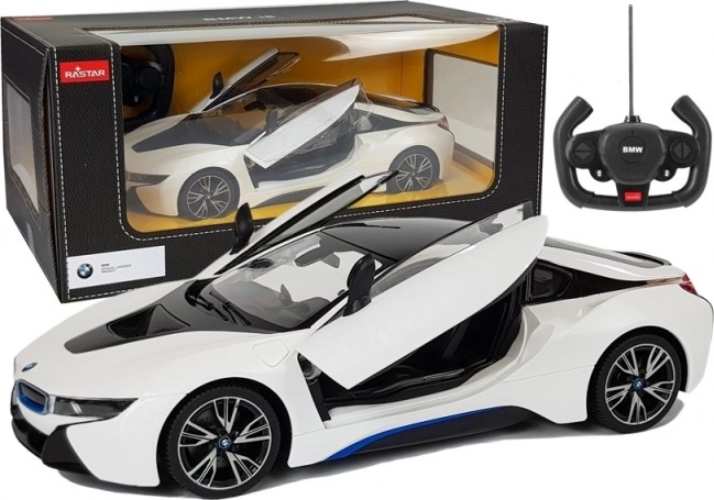RC auto BMW i8 Rastar 1:14 blanc