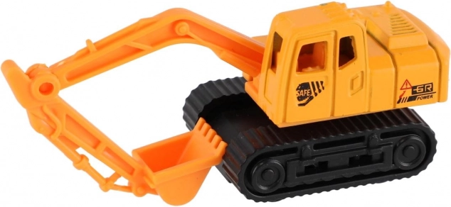 Mini bouwvoertuigen metaal/plastic 7 cm vrije loop mix van types