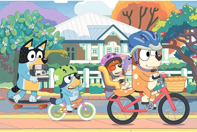 A BLUEY scene full of movement and joy