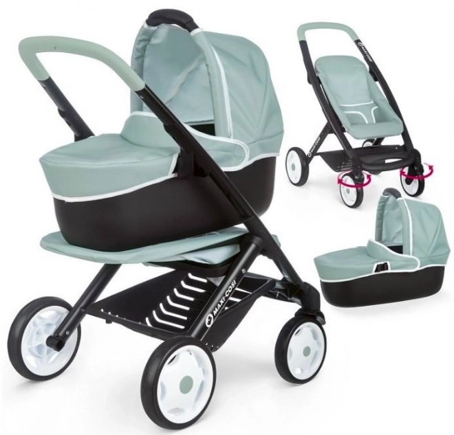 Poussette combinée Maxi Cosi pour poupées vert-gris