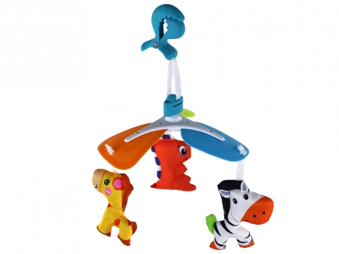 Bunter Kinder-Karussell mit Tieren am Clip