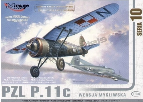 PZL P.11c Polish fighter version – plastic model 1:48
