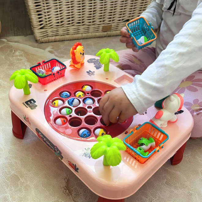 Woopie interaktiver Geschicklichkeitstisch Angeln Spiel – Rosa