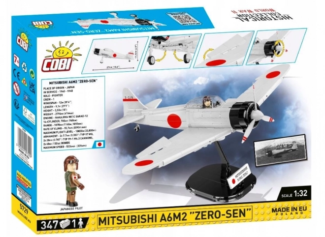 Building Blocks Mitsubishi A6M2 Zero Fighter
