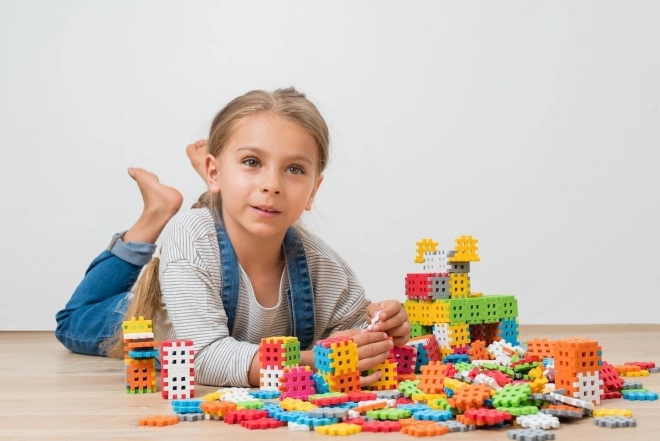 Constructieblokjes Waffle mini pastel 500 stuks