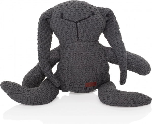 Knitted Toy Rabbit, Dark Grey