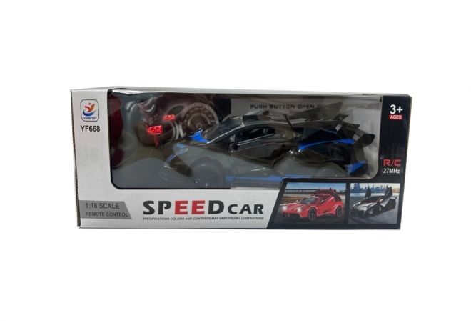 Sportliches RC Auto rot-schwarz im Maßstab 1:18