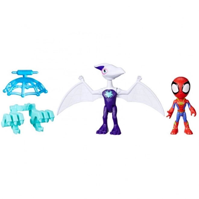 Spider-man spidey en zijn fantastische vrienden figuur met dinosaurus en accessoires