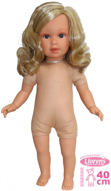 Realistic Doll Lucia 40 cm with Soft Fabric Body