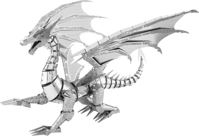 METAL EARTH 3D Puzzle Silver Dragon (ICONX)