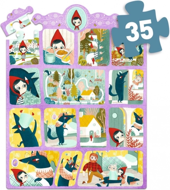 Puzzel met een verhaal Roodkapje 35 stukjes