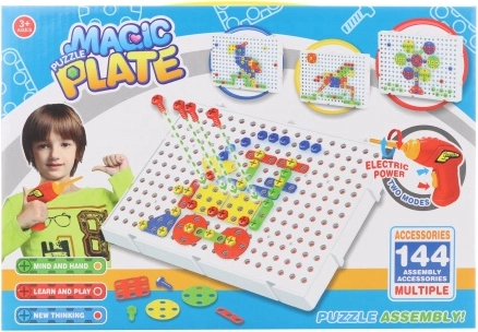 Screw-in construction set with drill – small set