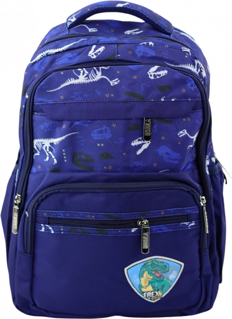 Sac à dos scolaire Dino T-Rex bleu 20 L