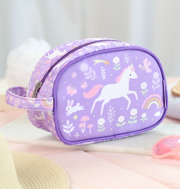 A Little Lovely Company Toiletry bag – Unicorns and rainbows
