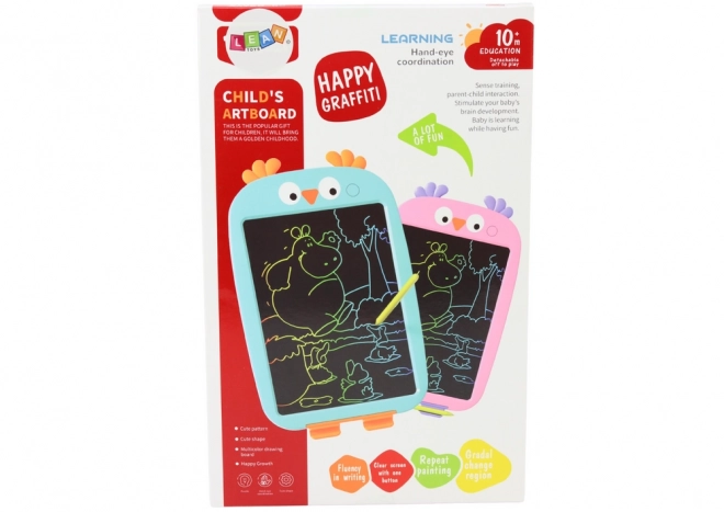 Drawing tablet with Bird motif, blue