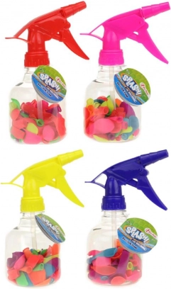Pompe manuelle pour ballons d’eau avec ballons (17 cm, assortiment de couleurs)