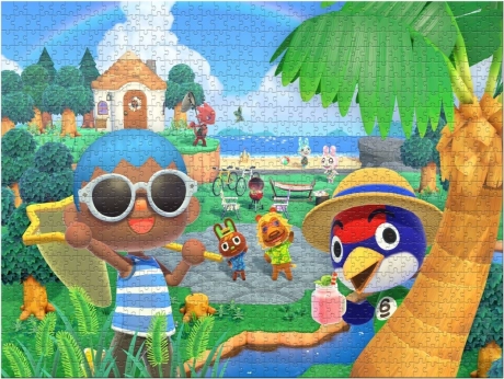 Kleurrijk Animal Crossing-motief