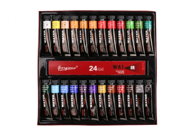 Set van acrylverf in tubes 24 kleuren