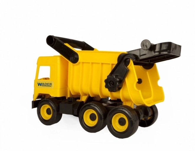 Gele kiepwagen Middle Truck 38 cm in doos