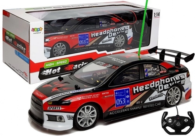 Voiture RC de course 1:14 rouge 27 MHz