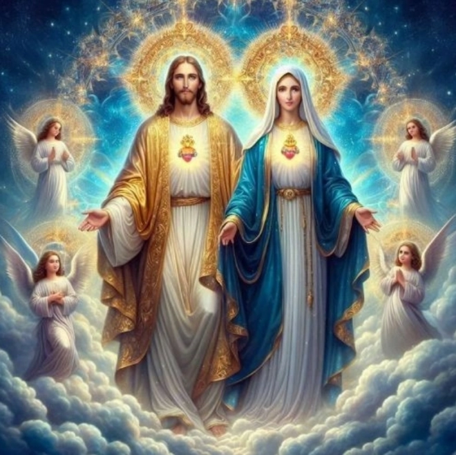 Diamond Painting Jesus and Virgin Mary 30x40 cm
