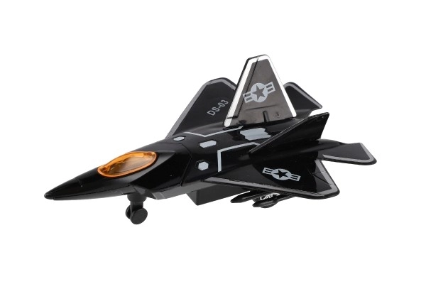 Metall- und Kunststoff-Jäger mit Rückzugsmechanismus 16 cm - Set aus vier farbigen Flugzeugen