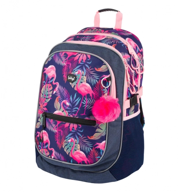 BAAGL Schoolrugzak Flamingo