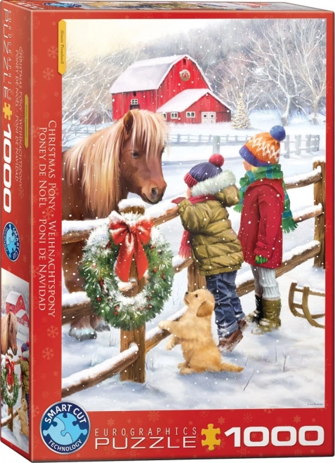 Puzzel Kerst Ponie 1000 stukjes van Eurographics