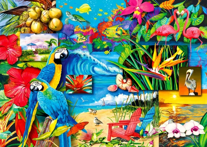 Geniet van Puzzel Tropische Schatten 1000 stukjes