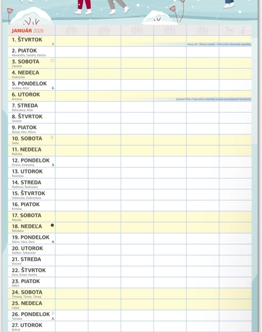 Muurkalender Familieplanner XXL 2026