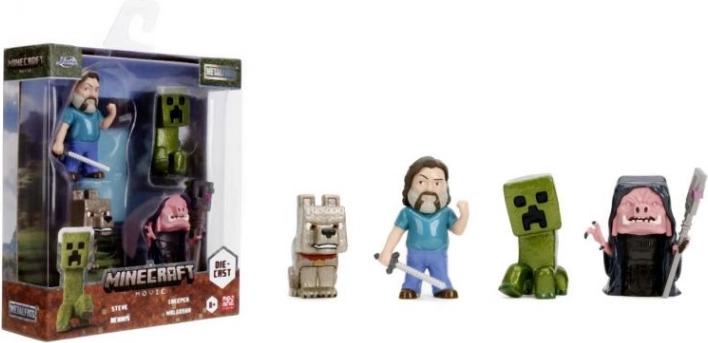 set de figurines métalliques MINECRAFT MOVIE 6,5 cm – 4 pcs