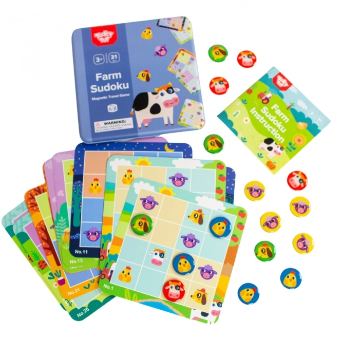 Tooky Toy Sudoku Spiel für Kinder - Bauernhof Edition