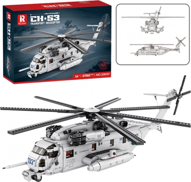 CH-53 Transport Helicopter Building Set – 2,192 pieces