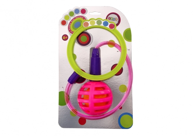 Jumping Skipper Hula Hoop on Foot Pink with LED lights
