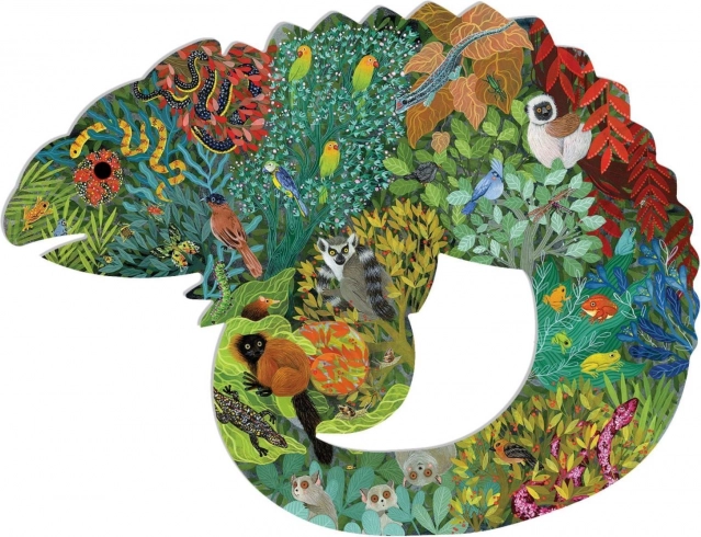 DJECO Outline Puzzle Chameleon 150 pieces