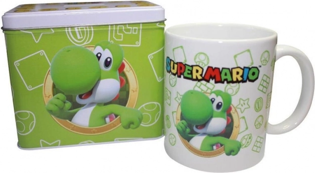 Mug and Tin Super Mario Yoshi