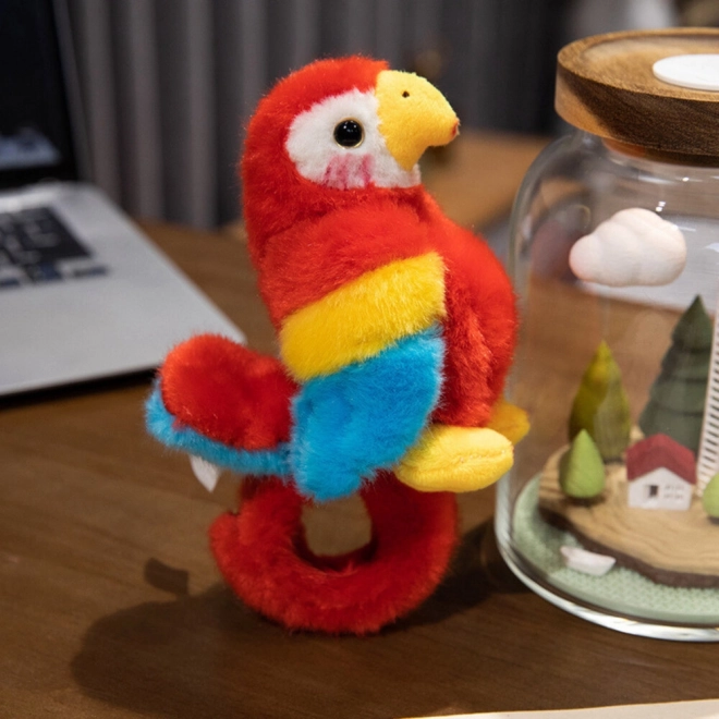 Plush Parrot Hand Bracelet Red