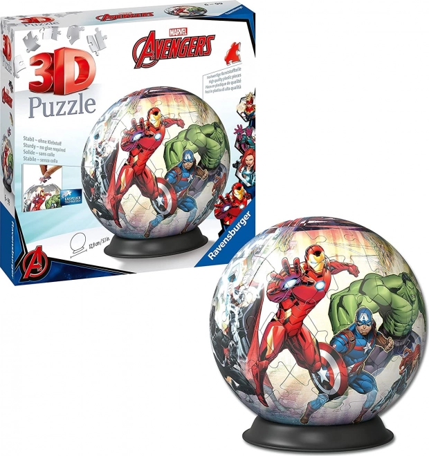 Puzzle-Boule Marvel : Avengers 72 pièces