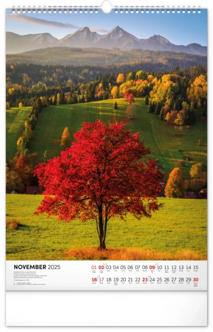 NOTIQUE Muurkalender Tatra 2025, 33 x 46 cm