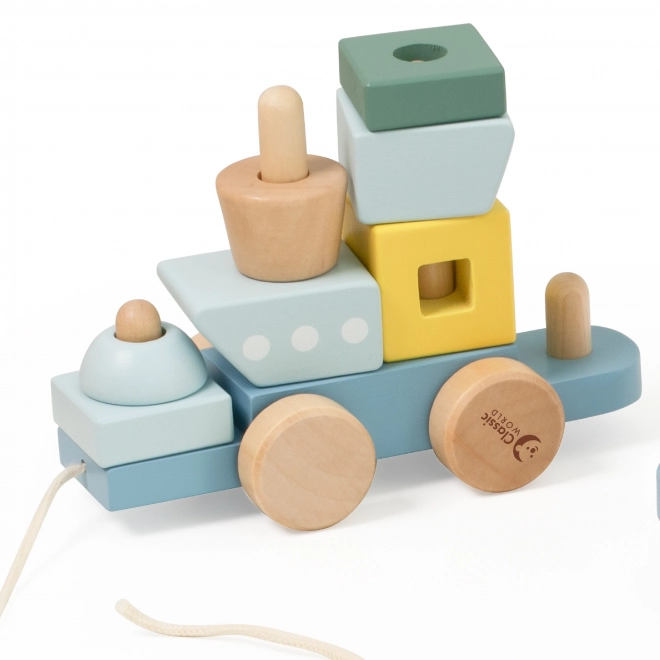 Train à tirer en bois Ocean CLASSIC WORLD – puzzle Montessori