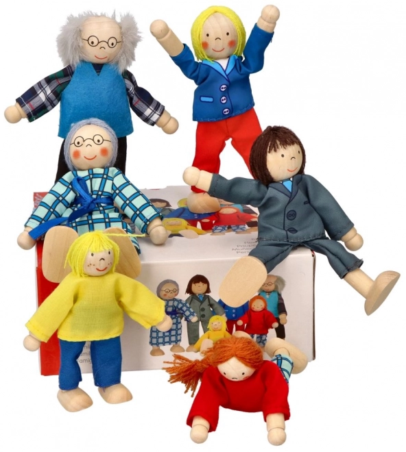 Goki wooden doll family for dollhouse