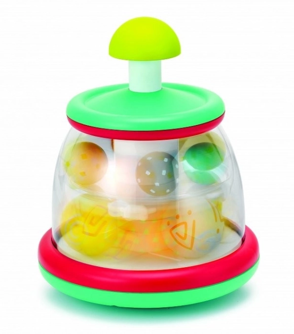 Kleurige tol met balletjes