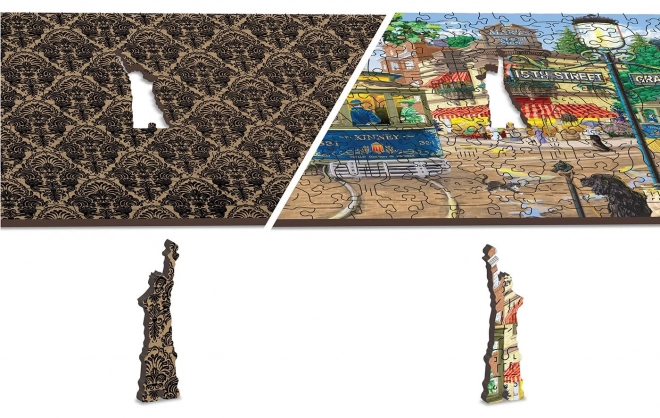 Houten puzzel Victoriaanse straat 2-in-1