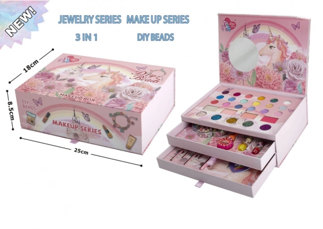 Make-up Nagelset 3-in-1 Sieradendoos Roze