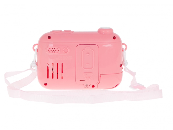 Bubbelmaker met vloeistof - Roze camera