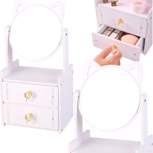 Mini coiffeuse en bois avec oreilles